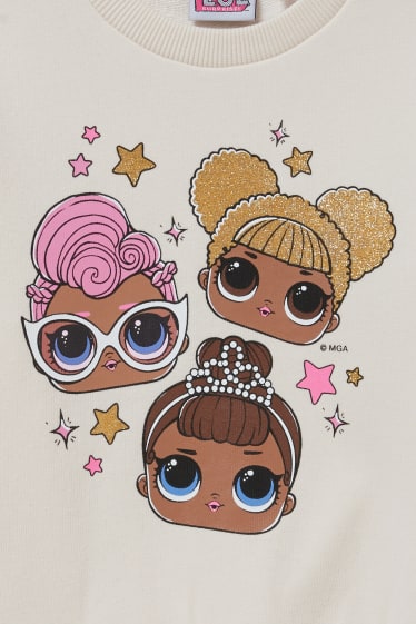Toddler Girls - L.O.L. Surprise - bluză de molton - alb-crem