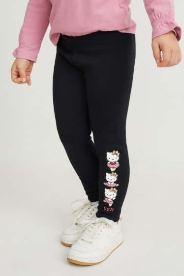 Toddler Girls - Set van 2 - Hello Kitty - thermolegging - zwart
