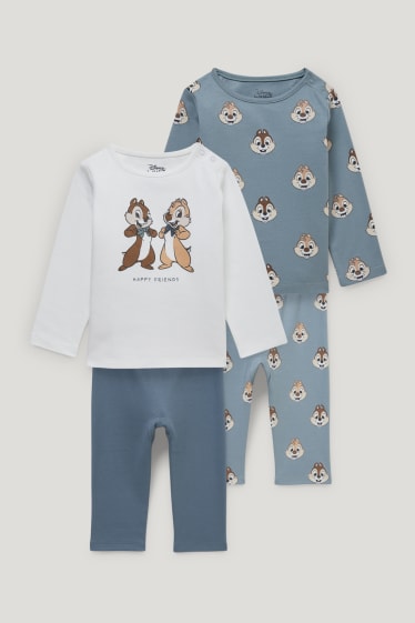 Nadó nen - Paquet de 2 - Disney - pijama per a nadó - 4 peces - gris / verd menta