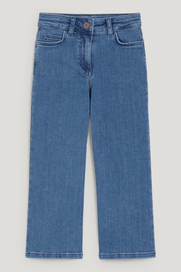 Filles - Jean de coupe évasée - jean bleu