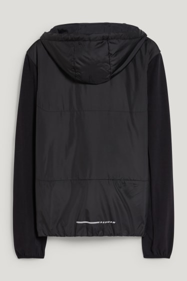 Men - Technical jacket with hood - recycled - black