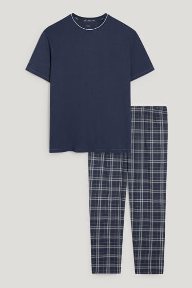 Herren XL - Pyjama - dunkelblau