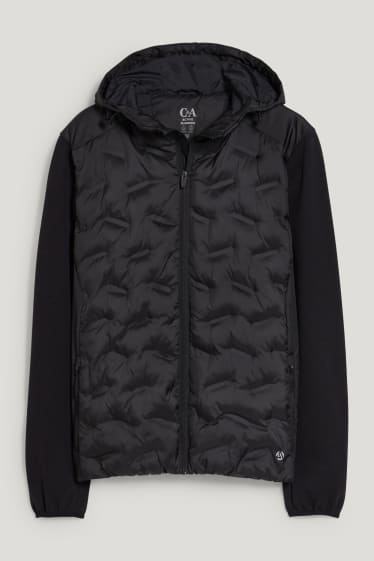 Men - Technical jacket with hood - recycled - black