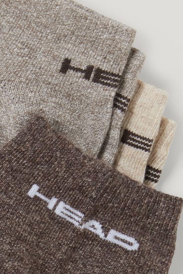 Heren - HEAD - set van 5 paar - sneakersokken - beige