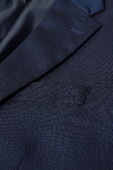 Pánské - Oblek s kravatou - regular fit - 4dílný - tmavomodrá