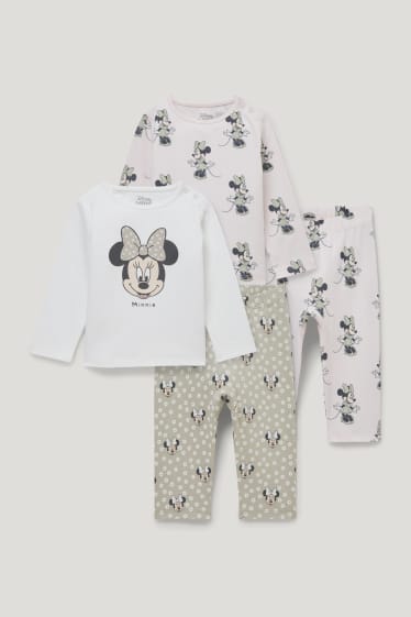 Nadó nena - Paquet de 2 - Minnie Mouse - pijama per a nadó - 4 peces - rosa clar