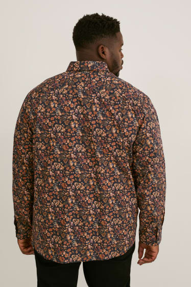 Uomo XL - Camicia - regular fit - button down - nero / beige
