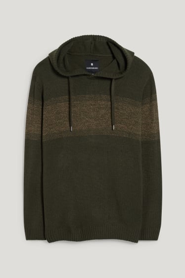 Exclu web - CLOCKHOUSE - pullover à capuche - kaki