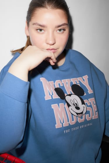 Women XL - CLOCKHOUSE - sweatshirt - Mickey Mouse - light blue