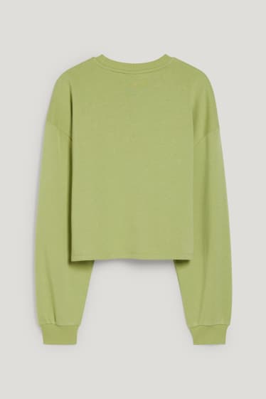Clockhouse femme - CLOCKHOUSE - sweat court - SmileyWorld® - vert clair