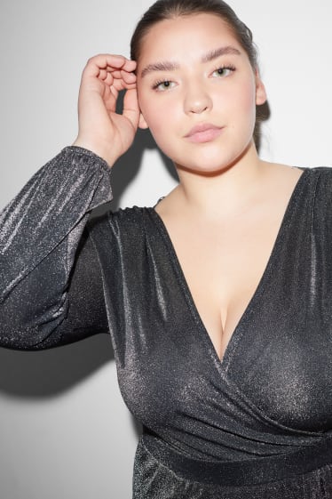 Dona XL - CLOCKHOUSE - vestit - brillant - negre