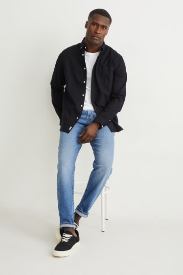 Pánské - Košile - regular fit - button-down - černá