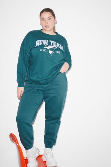 Femmes grandes tailles - CLOCKHOUSE - pantalon de jogging - vert foncé