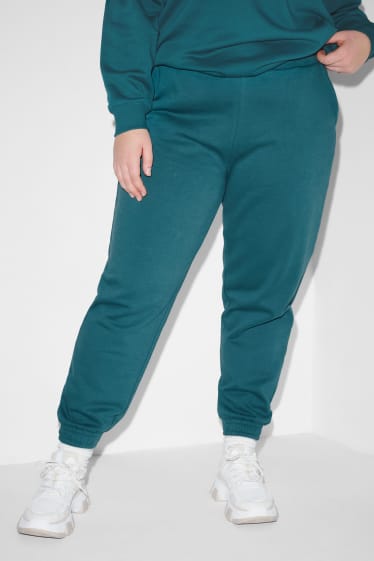 Femmes grandes tailles - CLOCKHOUSE - pantalon de jogging - vert foncé