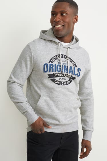 Hombre - Sudadera con capucha - gris claro jaspeado