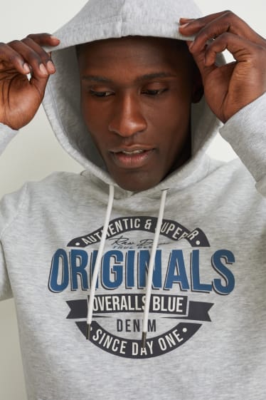 Hombre - Sudadera con capucha - gris claro jaspeado