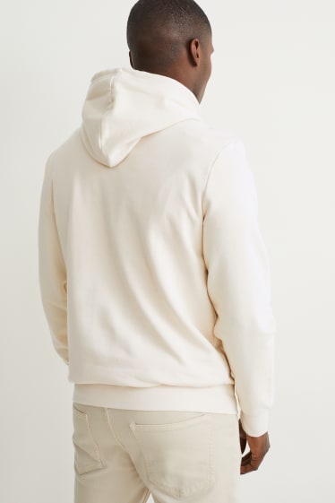 Hombre - Sudadera con capucha - crema