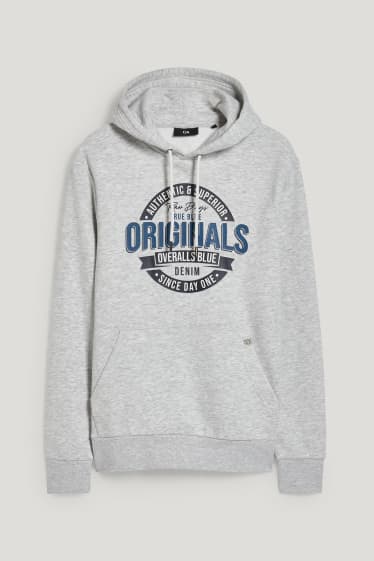 Hombre - Sudadera con capucha - gris claro jaspeado
