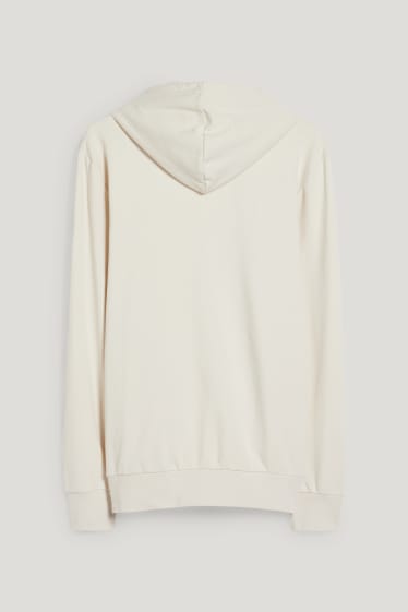 Hombre - Sudadera con capucha - crema
