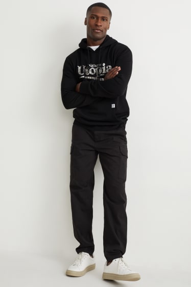 Hombre - Sudadera con capucha - negro
