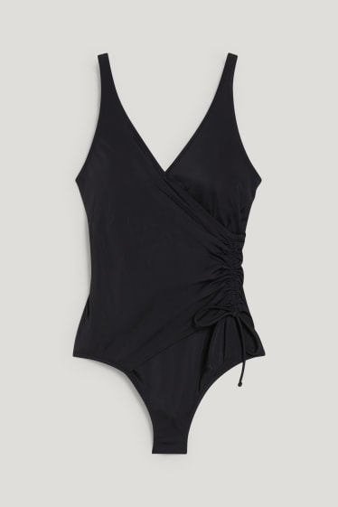 Mujer - Bañador con frunces - con relleno - LYCRA® XTRA LIFE™ - negro