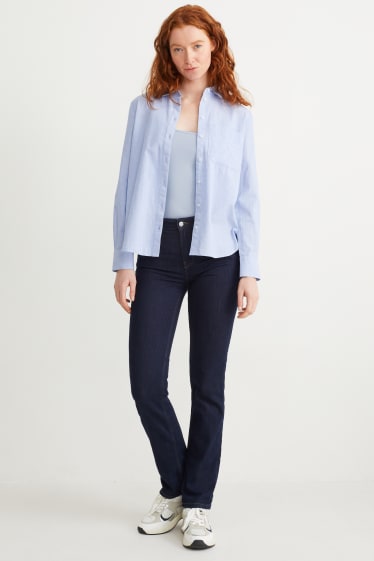 Damen - Multipack 2er - Basic-Top - blau  / dunkelblau