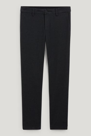 Herren - Chino - Slim Fit - Flex - LYCRA® - schwarz-melange