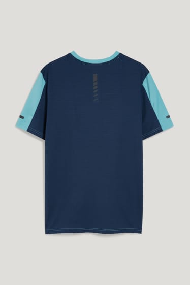 Heren - Sportshirt - blauw / donkerblauw