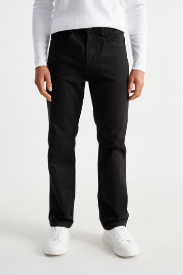 Mężczyźni - Spodnie - regular fit - czarny