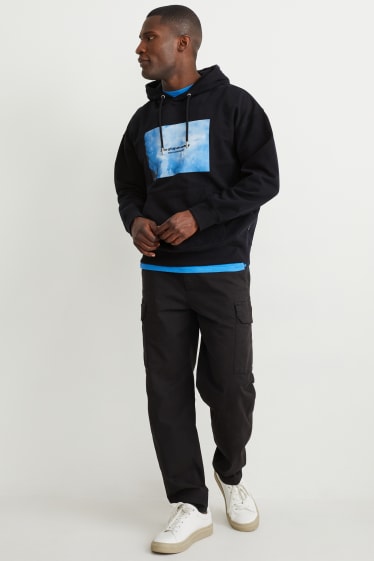 Hombre - Sudadera con capucha - negro