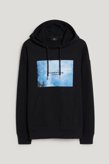 Hombre - Sudadera con capucha - negro