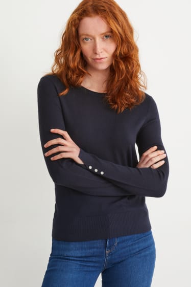 Kobiety - Sweter - ciemnoniebieski