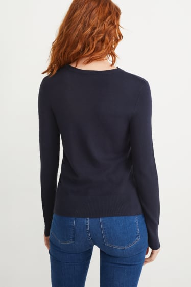 Damen - Pullover - dunkelblau