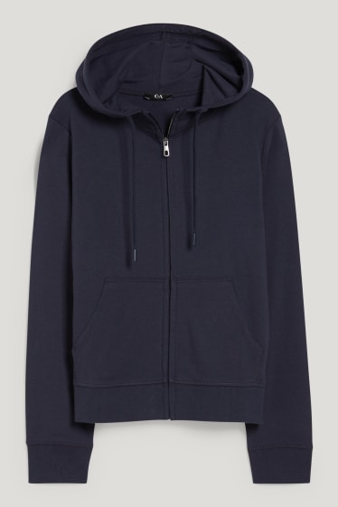 Femmes - Sweat basique à capuche - bleu foncé