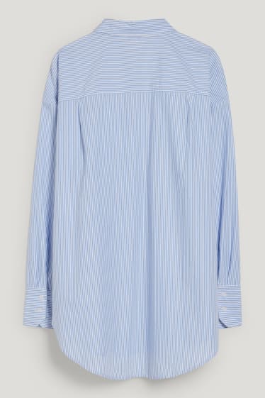 Women - Blouse - striped - blue / white