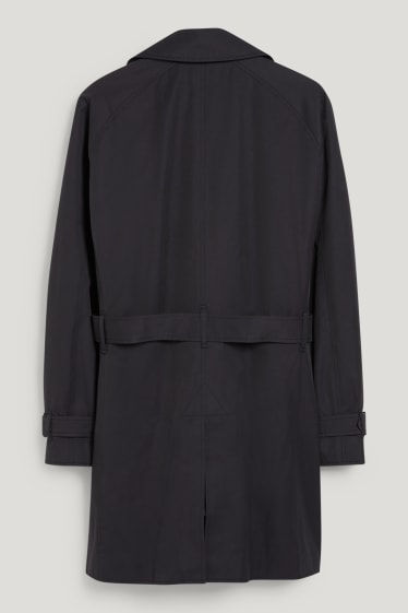 Heren - Trenchcoat - met gerecycled nylon - zwart