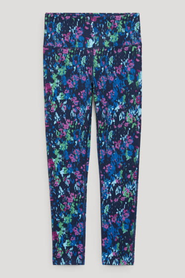 Donna - Leggings tecnici - Compressive - fitness - 4 Way Stretch - blu scuro