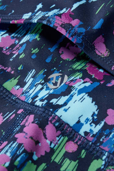 Donna - Leggings tecnici - Compressive - fitness - 4 Way Stretch - blu scuro