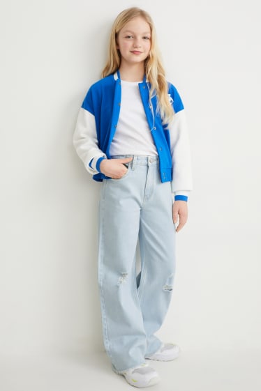 Kids Girls - Wide leg jeans - dżins-jasnoniebieski