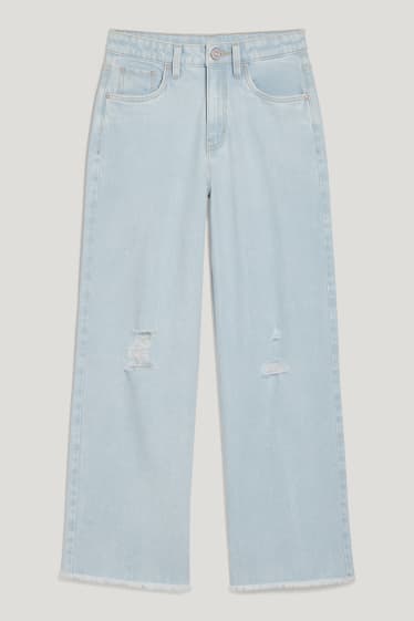 Kids Girls - Wide leg jeans - dżins-jasnoniebieski