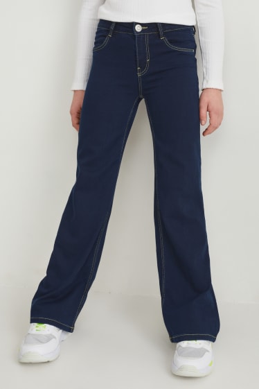 Kids Girls - Wide leg jeans - dżins-niebieski