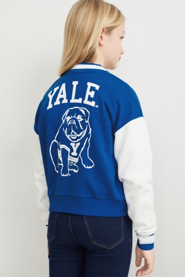 Kids Girls - Yale University - hanorac cu fermoar - albastru