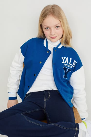 Kids Girls - Yale University - hanorac cu fermoar - albastru