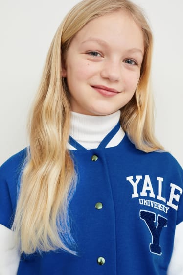 Kids Girls - Yale University - hanorac cu fermoar - albastru