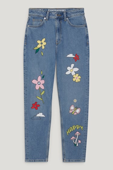 Clockhouse Girls - CLOCKHOUSE - mom jeans - talie înaltă - denim-albastru deschis