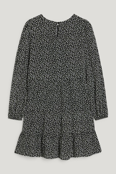 Clockhouse Girls - CLOCKHOUSE - A-Linien Kleid - geblümt - schwarz
