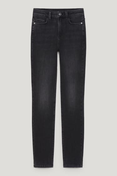 Dames - Slim jeans - high waist - LYCRA® - jeansdonkergrijs