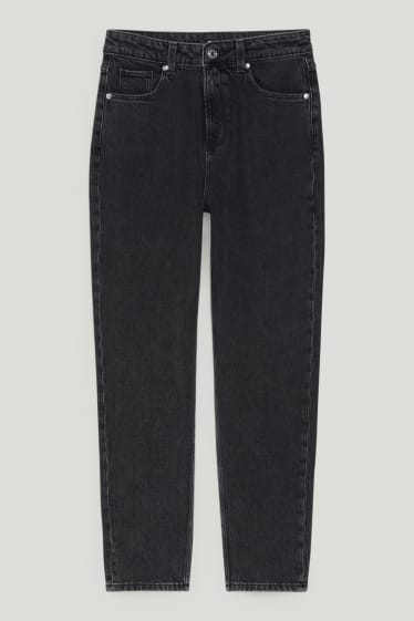 Damen - Mom Jeans - High Waist - LYCRA® - jeans-dunkelgrau