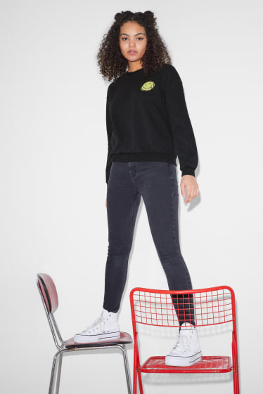 Clockhouse Girls - CLOCKHOUSE - sweatshirt - met gerecycled katoen - Nirvana - zwart