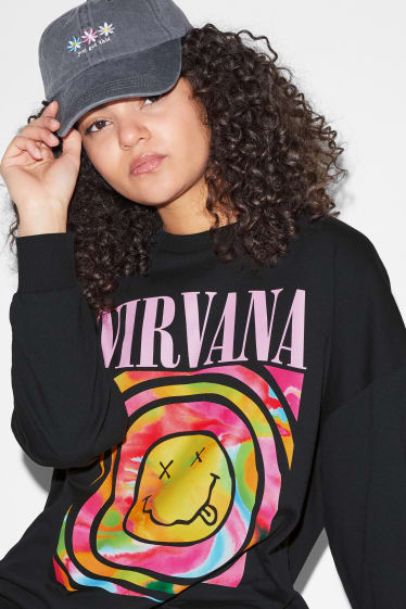 Clockhouse Girls - CLOCKHOUSE - Sweatshirt - Nirvana - schwarz